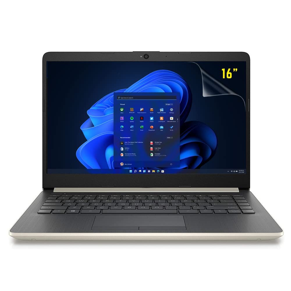 Matte Anti Glare Premium Screen Protector For 16 Inch Widescreen (16:9) Dell, Lenovo, LG, HP, Asus Samsung 2 PACK Bezel Type