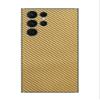 Decalrus - Protective Decal for The Samsung Galaxy S22 Ultra Cellphone Gold Carbon Fiber Skin Skins Decal Cover wrap CFsamsungGalaxyS22ultraGold view 1