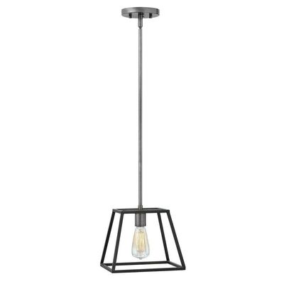 Bailey Street Home 1 Light Small Pendant in Industrial Style 10 inches Wide by 8.75 inches High-Aged Zinc Finish Transitional Industrial Interior Hanging 81-Bel-3002249