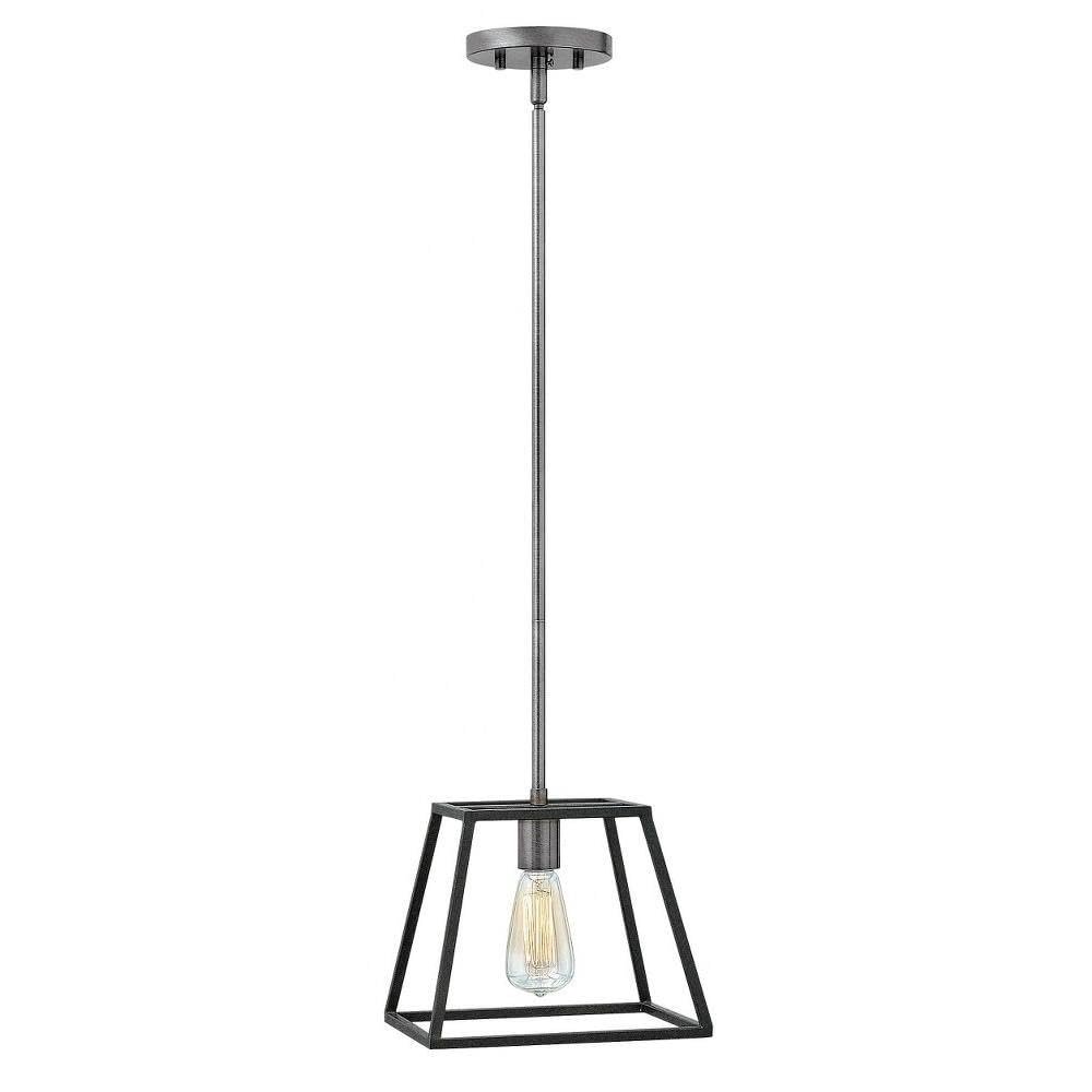 Bailey Street Home 1 Light Small Pendant in Industrial Style 10 inches Wide by 8.75 inches High-Aged Zinc Finish Transitional Industrial Interior Hanging 81-Bel-3002249