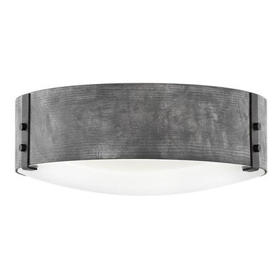 Bailey Street Home 3 Light Medium Outdoor Flush Mount in Rustic Style 15 inches Wide by 4.75 inches High-Aged Zinc Finish-Incandescent Lamping Type Rustic Outdoor Ceiling 81-Bel-3001827