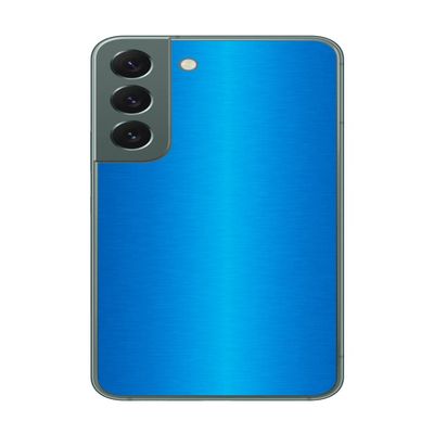 Decalrus - Protective Decal for The Samsung Galaxy S22 Cellphone LITE Blue Texture Brushed Aluminum Skin Skins Decal Cover wrap BAsamsungGalaxyS22LiteBlue