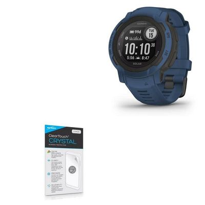 BoxWave Screen Protector Compatible with Garmin Instinct 2 (45mm) - ClearTouch Crystal (2-Pack), HD Film Skin - Shields from Scratches