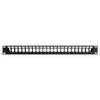 24-Port Modular Patch Panel,1U, Black, Shielded view 1