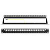 24-Port Modular Patch Panel,1U, Black, Shielded view 2