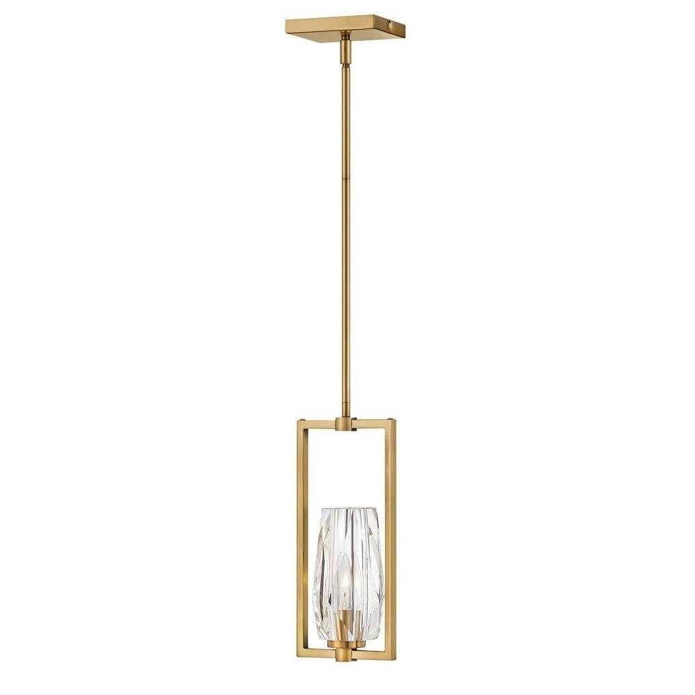 Bailey Street Home 1 Light Small Pendant in Modern and Glam Style-14 inches Tall and 6.5 inches Wide-Heritage Brass Finish 81-Bel-4614452