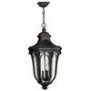 Candle Style 3-Light Large Outdoor Hanging Lantern with Scroll Arch Detail with Clear Seedy Glass 12 inches W X 25 inches H-Mocha Finish Traditional Outdoor Hanging 81-Bel-2986316 view 1