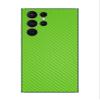 Decalrus - Protective Decal for The Samsung Galaxy S22 Ultra Cellphone Green Carbon Fiber Skin Skins Decal Cover wrap CFsamsungGalaxyS22ultraGreen view 1