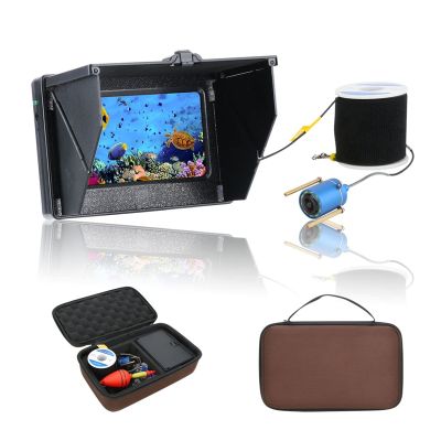 Fish Finder 15M/30M 1200TVL Fish Finder Underwater Fishing Camera 4.3 inch Monitor 10PCS LED Night Vision 195 Degrees Camera For Fishing Waterproof Underwater ( Color : Black , Size : F010M85-30M )