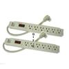 6-Outlet, 90 Joule Surge Protector Power Strip, 1.5 Ft, Off White/Beige - Pack of 2 view 1