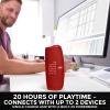 JBL Charge 5 Portable Waterproof Wireless Bluetooth Speaker Bundle with Portable Hard Carrying Protective Case - Red view 3