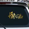 Vesvory 2pcs Baby on Board Sticker, Baby Foot Prints Stickers for car, Baby Safety Sign, Baby on Board Vinyl Sticker for Cars Waterproof Sunscreen car Window Bumper Stickers (Brushed Gold) view 1