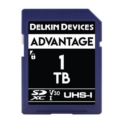 Delkin Devices 1TB Advantage SDXC Memory Card UHS-I (U3/V30) - High Speed SD Card 1TB for Cameras | Memory Cards for Cameras with 4K UHD, Full HD, Shock/Water/X-Ray Proof