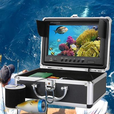 WZFANJIJ Portable 9 inch LCD Monitor Fish Finder Waterproof Underwater 1000TVL Fishing Camera 15pcs IR Infrared LED for Ice,Lake and Boat Fishing,50m