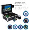 WZFANJIJ Portable 9 inch LCD Monitor Fish Finder Waterproof Underwater 1000TVL Fishing Camera 15pcs IR Infrared LED for Ice,Lake and Boat Fishing,50m view 2