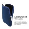 kwmobile Neoprene e-Reader Pouch Size 6,8-7" eReader - Universal eBook Sleeve Case with Zipper - Dark Blue view 3