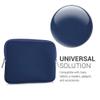 kwmobile Neoprene e-Reader Pouch Size 6,8-7" eReader - Universal eBook Sleeve Case with Zipper - Dark Blue view 4