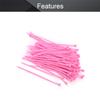 Bettomshin Cable Zip Ties 3.94 Inch x 0.1 Inch(L x W) Self-Locking Nylon Tie Wraps Pink 100Pcs view 3