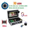 Fish Finder 9 Inch 15M/30M/50M Fish Finder Underwater Fishing Camera 15pcs White LEDs + 15pcs Infrared Lamp For Ice/Sea/River Fishing Waterproof Underwater ( Color : Black , Size : F003A-2L-30M ) view 2