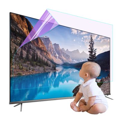 JFGH 32-75 Inch TV Screen Protector, Anti-Glare/Anti Blue Light/Anti Scratch/Anti-Fingerprint Film, 4-Sided Ring Glue Install, for Sharp, Sony,Samsung,Hisense,LG Etc / 32in 704x395mm