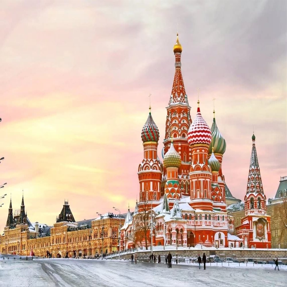 BELECO 5x4ft Fabric St. Basil's Cathedral Backdrop Russian Landmark Red Square Ancient Architecture Photography Background Winter Travel Tourism Resorts Photo Wallpaper Studio Photo Booth Props