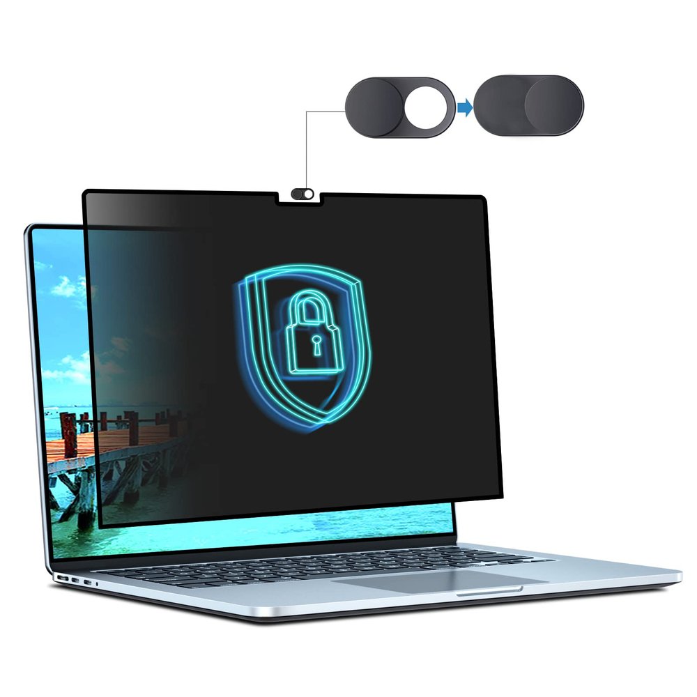 STARY Privacy Screen for MacBook Pro 14 Inch 2021-2023 (A2442/A2779/A2918/A2992,M1/M2/M3), Removable Anti Glare Blue Light Filter - Matte & Glossy Design