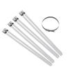 100PCS 7.9 * 100/200/250/300/350/400/500/600mm Stainless Steel Metal Cable Ties Tie Zip Wrap Exhaust Hetat Straps Induction Pipe (Color : 7.9mmx250mm) view 1