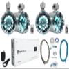 Rockville WB65KLED Bundle: (4) 6.5 in 300-Watt Peak/150-Watt RMS Metal Marine Wakeboard LED Tower Speakers with Remote, Atom S30 4-Channel Marine Amplifier, RMWK4 Amp Kit, MRCA25 RCA Cable, 7-Items view 1