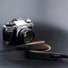 PIBIETTN Retro Film Camera Strap,Quick Release Adjustable Soft Vintage Camera Neck Strap for Women Men SLR DSLR Mirrorless Cameras Binoculars(Jeans Black) view 2