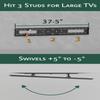 ynVISION.DESIGN Advanced Tilt TV Wall Mount for Large TVs 50-98 Inches - Easy Tilt, Swivel, Pull Out up to 5.4in, and Service - Supports 165 lbs - Designed to hit 3 Studs - Max VESA 600x400mm view 4