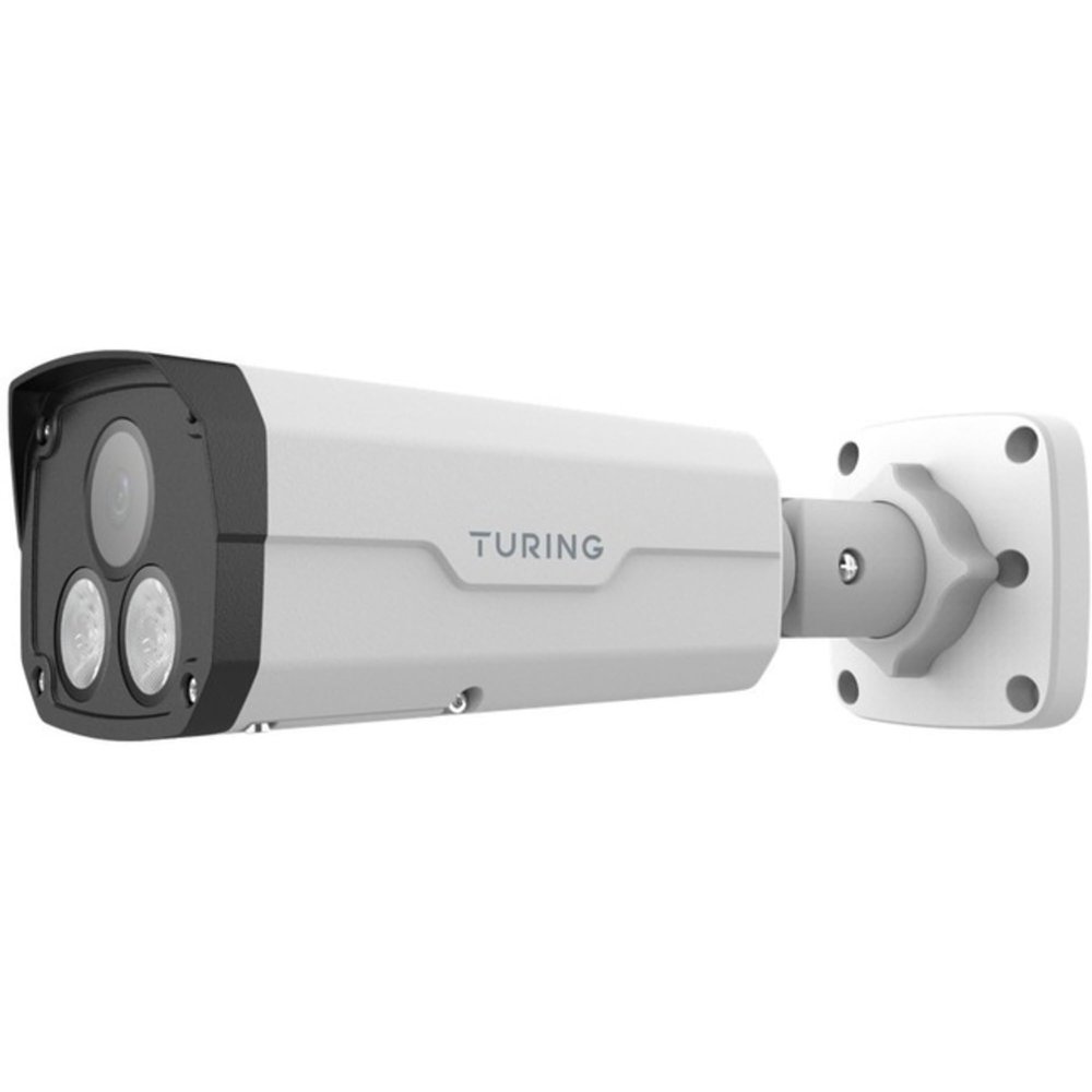 Turing TP-MFB5A4C SMART Series VibrantView 5MP Full Color Bullet IP Camera, White; 2.8mm Lens; On-board Person and Vehicle Detection; Up to 30m (98 Ft) Warm Light LED Range