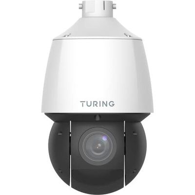 Turing TP-MPC4AV25 SMART Series 4MP IR PTZ Camera, White; 25x Optical Zoom; TwilightVision Technology; People and Vehicle Detection with Onboard AI; Smart IR Up to 100m (328ft)