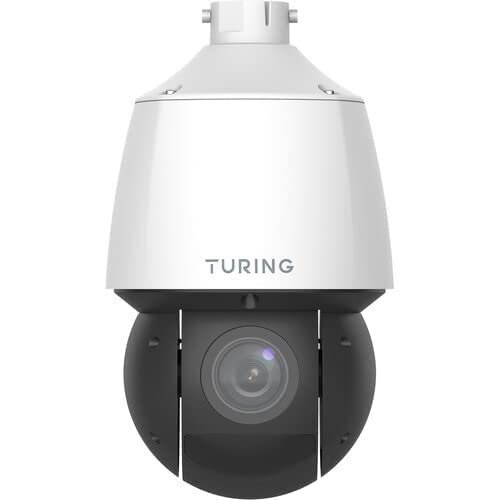 Turing TP-MPC4AV25 SMART Series 4MP IR PTZ Camera, White; 25x Optical Zoom; TwilightVision Technology; People and Vehicle Detection with Onboard AI; Smart IR Up to 100m (328ft)
