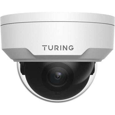 Turing TP-MFD4A4 Smart Series TwilightVision 4MP IR Dome IP Camera, White; 4mm Lens; Smart IR Up to 30m (98ft); Support 256 G MicroSD Card; IP67, IK10, WDR, PoE