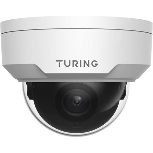 Turing TP-MFD4A4 Smart Series TwilightVision 4MP IR Dome IP Camera, White; 4mm Lens; Smart IR Up to 30m (98ft); Support 256 G MicroSD Card; IP67, IK10, WDR, PoE
