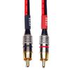CNCESS CESS-064-10f Speaker Cables to RCA Plugs Adapter, 2-Channel, Silicone Tinned Copper Wire, DIY Open Wire Ends, Gold-Plated RCA Connectors (Red & Black) (10 FEET) view 3