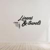 Linens and Towels - Closet Linens and Towels Area Label Signage Storage Organizer Dresser Vinyl Wall Art Decal Sticker Home Closet Area Dressing Room Dressing Area Wardrobe Cabinet Size (4x10 inch) view 3
