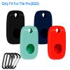 Protection Case for Tile Pro 2022 Tracker,4Pack Silicone Soft Cover Bluetooth Tracker with Keychain,Keys Finder & Item Locator Scratch Resistant Sleeve Skin Keys,Bags, Blue+Green+Red+Black view 2