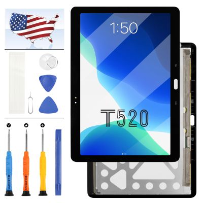 LCD Screen Replacement for Samsung Galaxy Pro T520 SM-T520 T525 SM-T525 LCD Display Matrix Touch Screen Digitizer Sensor Assembly Glass Repair Parts Kit with Free Tools (Black)