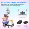 360 Photo Booth 31.5" Machine with Honeycomb case+ Extra Free Battery Ring Light Stand Free Custom Logo with Extra Replacement Accessories,Software APP Control Rotating Platform Auto Slow Motion view 2
