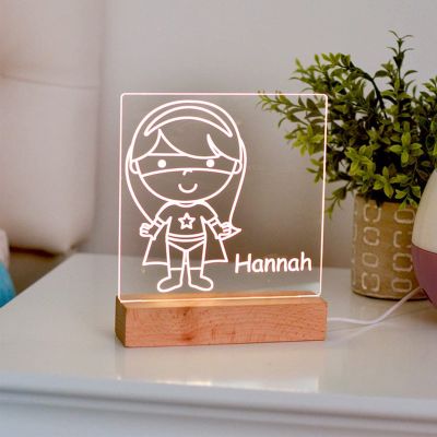 chopie Girls Kids Night Light, Personalized Night Light, Nursery Night Light, Childs Night Light, Birthday Gift, Baby Gift, Creative Kids Bedroom Bedside Lamp Decoration Best Gifts for Boys & Girl