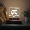 Chopie Personalized Owl Decoration, Nursery Lamp, Perfect Bedside Kids' Gift for Bedroom view 1