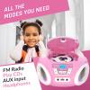 Klim Candy Kids CD Player for Children - FM Radio - Includes Batteries - Pink - Boombox Portable - CD Player Children - with Speakers, Toddlers (Pink) view 3