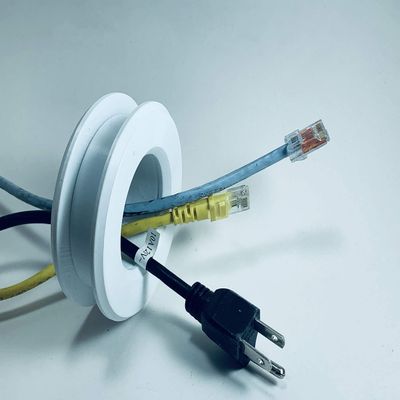 2" ID Wall Eye Cable Pass Through Port - 3/4" - 1" Thickness Range (Gray)