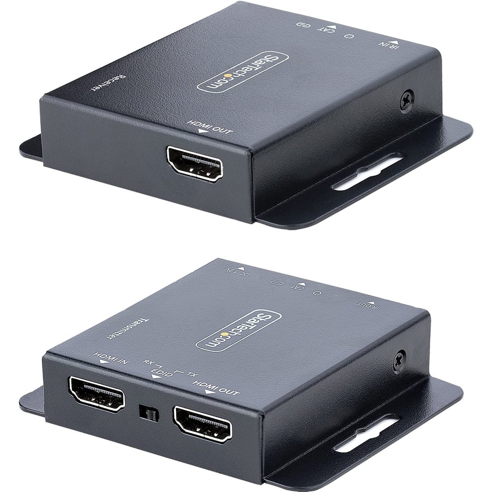 HDMI Extender over CAT6/CAT5, 4K 30Hz/130ft PoC HDMI over Ethernet Extender, HDMI Transmitter and Receiver kit, IR Extension