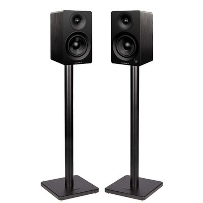 Fluance Ai41 Powered 2-Way 2.0 Stereo Bookshelf Speakers with Speaker Stands 5" Drivers 90W Amplifier for Turntable Bluetooth 5 Wireless Music Streaming with RCA Optical Subwoofer Out (Black Ash)