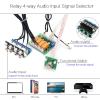 Button Switching Relay 4-Way Audio Input Signal Selector Switching RCA Audio Switch Input Selection Finished Board view 3
