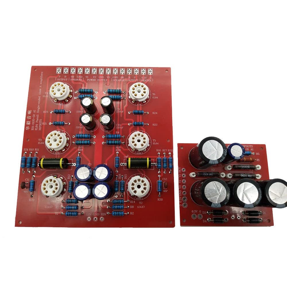 Assembled EL84 Parallel Single-Ended Class A Tube Board (No Tubes) with PSU Board