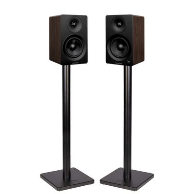 Fluance Ai41 Powered 2-Way 2.0 Stereo Bookshelf Speakers with Speaker Stands 5" Drivers 90W Amplifier for Turntable Bluetooth 5 Wireless Music Streaming with RCA Optical Subwoofer Out (Natural Walnut)