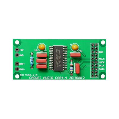 CS8414 coaxial Digital Receiver Board to I2S Signal Output 96kHz for Receive CD Turntable coaxial Signal T1079